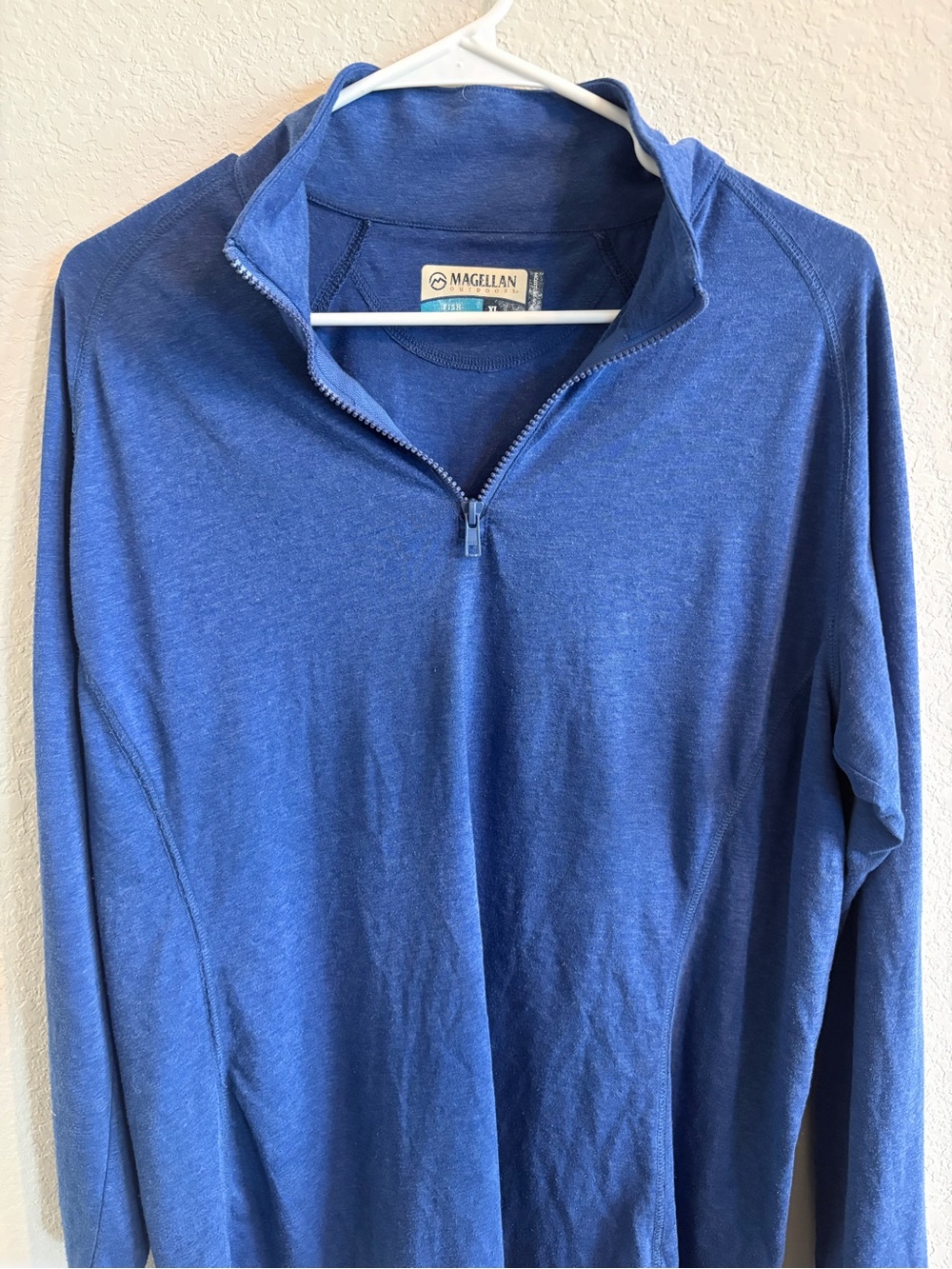 Magellan Outdoors Men's Royal Blue 1/4 Zip Pullover